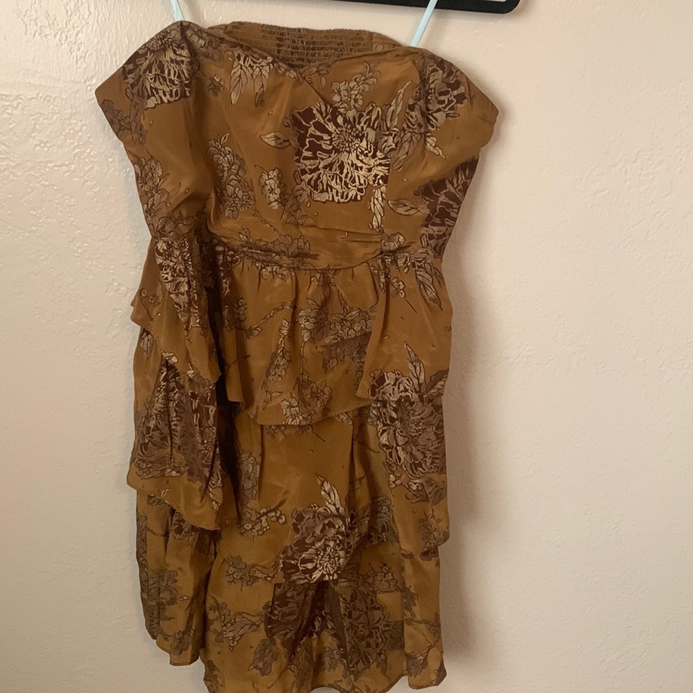 Anthropologie Strapless mini dress.